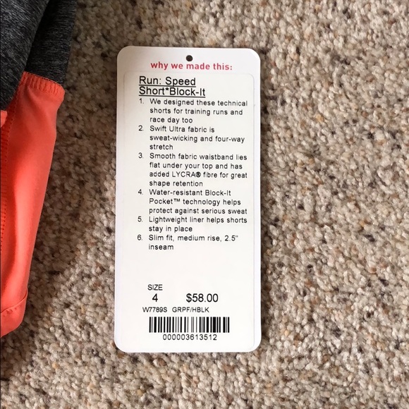 Lululemon Run: Speed Short* Block-it - Picture 6 of 6